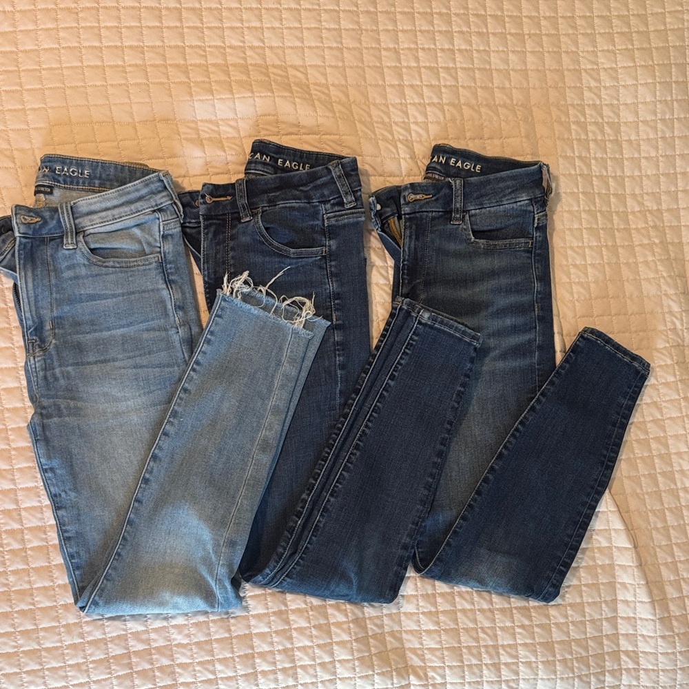 American Eagle Outfitters Women's Denim Skinny Jeans Trio